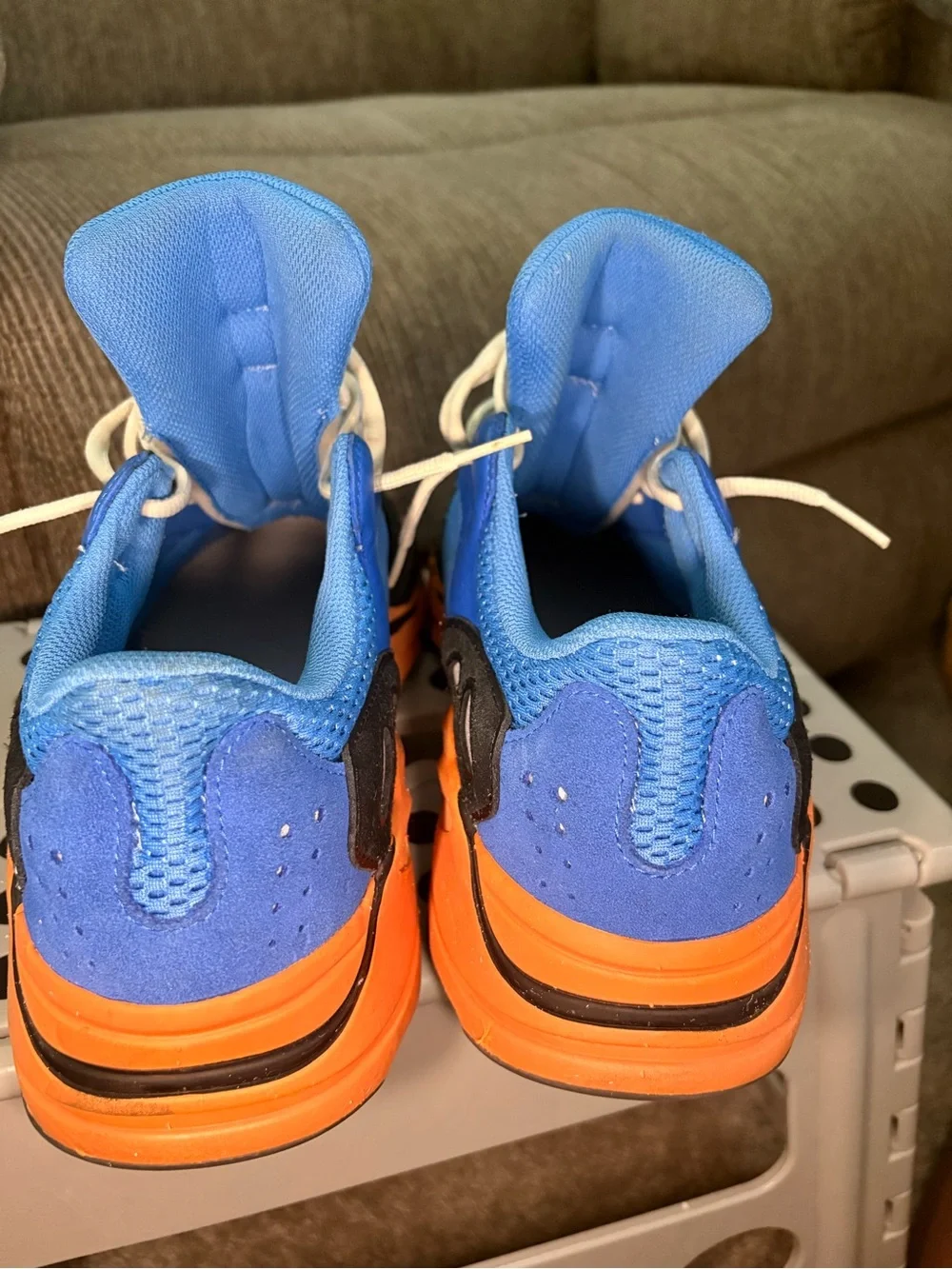 Adidas Yeezy Boost Size 10 Bright Blue